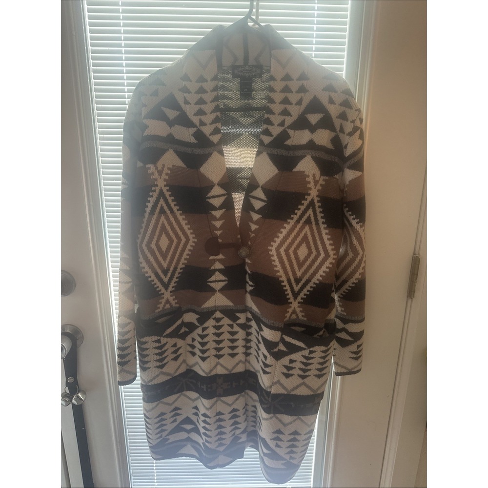 Aztec Southwestern Button Cardigan Sweater Women's Size 2X